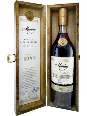 Арманьяк "Monluc" Armagnac AOC, 1985, wooden box, 0.7 л