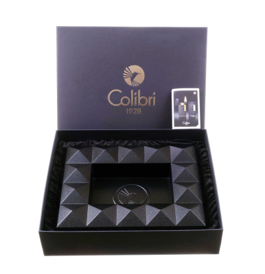 Пепельница Colibri Quasar на 8 сигар, Черный лак